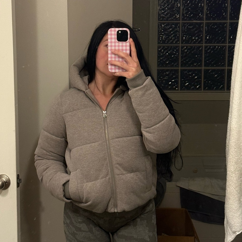 Hollister Women's small taupe/beige Winter Puffer Coat - Brand new - Picture 6 of 8